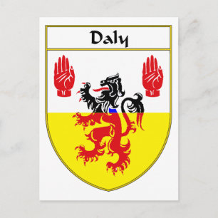 Carte Postale Armoiries de Daly Coat/crête de famille