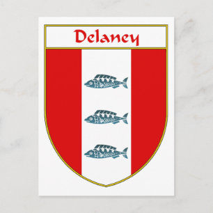 Carte Postale Armoiries de Delaney/crête de famille