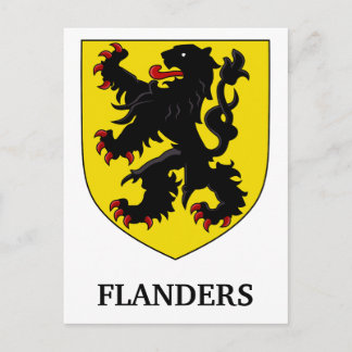 Carte Postale Armoiries de Flandre Lion Héraldique
