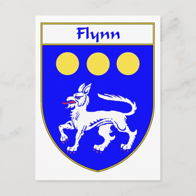 Carte Postale Armoiries de Flynn/crête de famille (Devant)