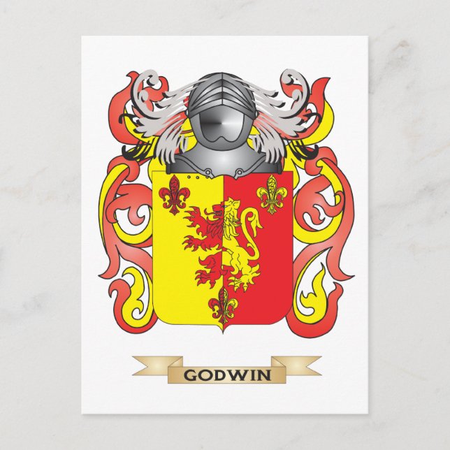 Carte Postale Armoiries de Godwin (crête de famille) (Devant)