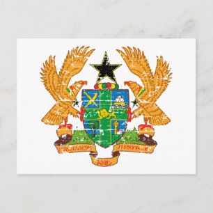 Carte Postale Armoiries de Grunge Ghana