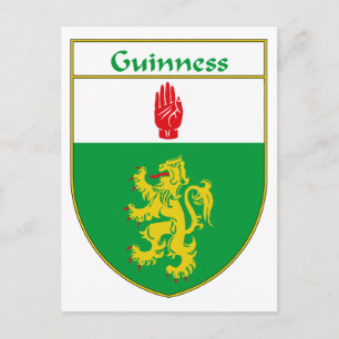 Carte Postale Armoiries de Guinness/Armoiries de famille