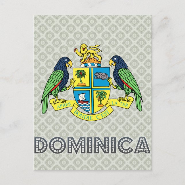 Carte Postale Armoiries de la Dominique (Devant)