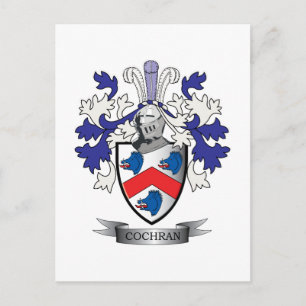 Carte Postale Armoiries de la famille Cochran