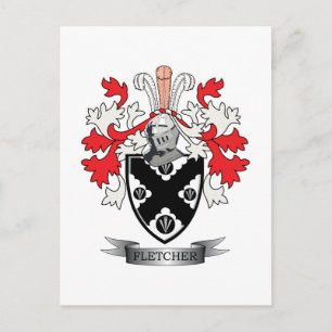 Carte Postale Armoiries de la famille Fletcher
