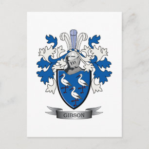 Carte Postale Armoiries de la famille Gibson