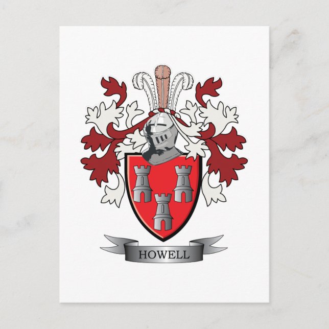 Carte Postale Armoiries de la famille Howell Crest (Devant)