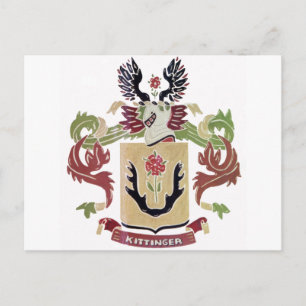 Carte Postale Armoiries de la famille Kittinger (Armoiries de la