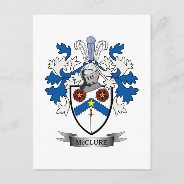 Carte Postale Armoiries de la famille McClure Crest (Devant)