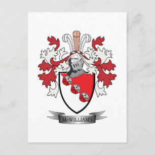 Carte Postale Armoiries de la famille McWilliams