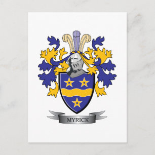 Carte Postale Armoiries de la famille Myrick
