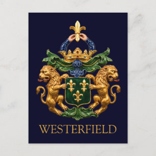 Carte Postale Armoiries de la famille néerlandaise Westerfield. 
