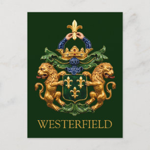 Carte Postale Armoiries de la famille néerlandaise Westerfield. 