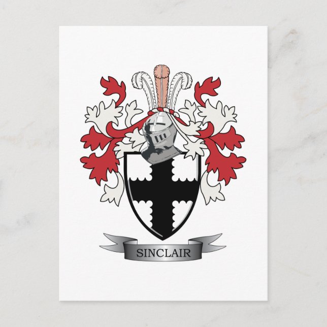 Carte Postale Armoiries de la famille Sinclair (Devant)