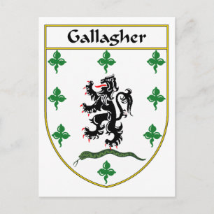 Carte Postale Armoiries de la Gallagher/crête de famille