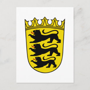 Carte Postale Armoiries de l'Allemagne Baden-Wurttemberg