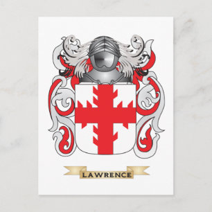 Carte Postale Armoiries de Lawrence (crête de famille)