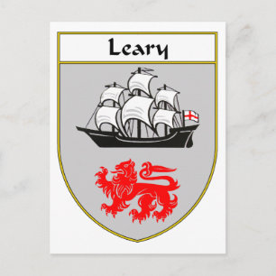 Carte Postale Armoiries de Leary/crête de famille