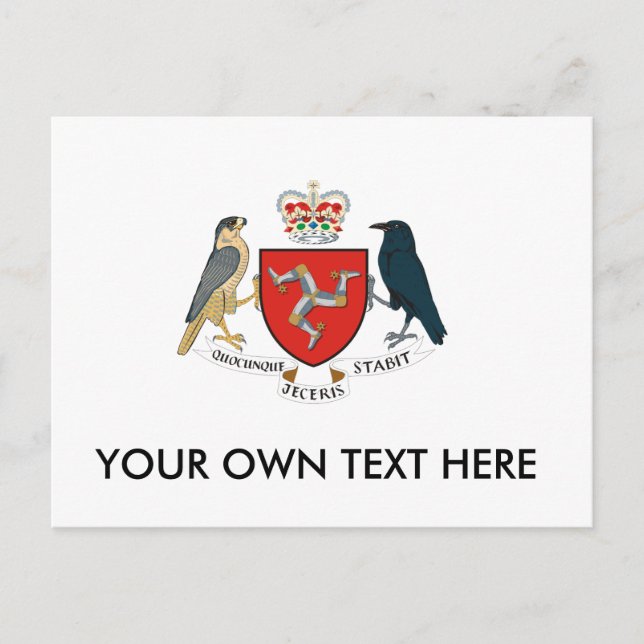 Carte Postale Armoiries de l'île de Man (Devant)