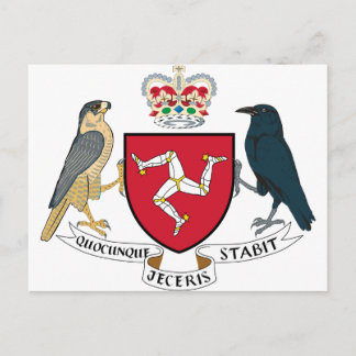Carte Postale Armoiries de l'île de Man - Emblème de Manx