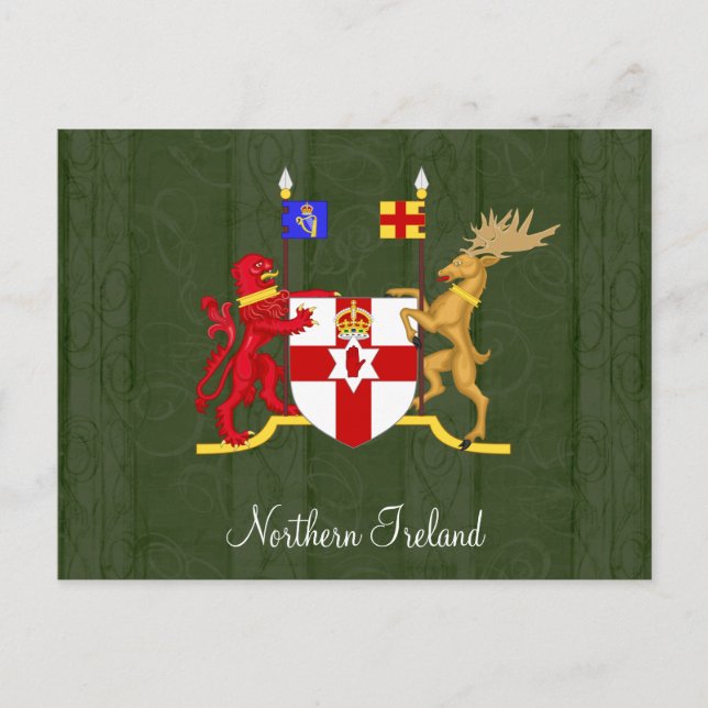 Carte Postale Armoiries de l'Irlande du Nord (Devant)