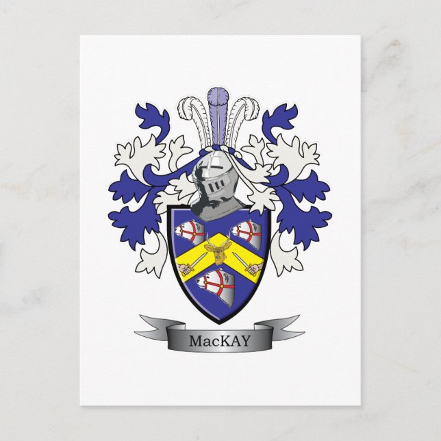 Carte Postale Armoiries de MacKay Family Crest (Devant)