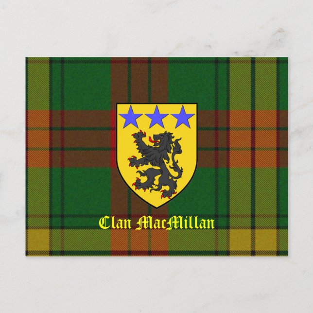 Carte Postale Armoiries de MacMillan Tartan (Devant)