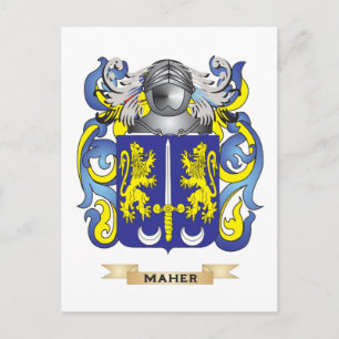 Carte Postale Armoiries de Maher (Armoiries de la famille)