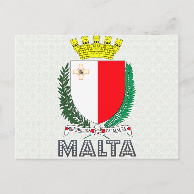 Carte Postale Armoiries de Malte (Devant)
