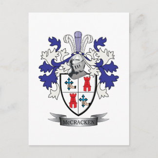 Carte Postale Armoiries de McCracken Family Crest