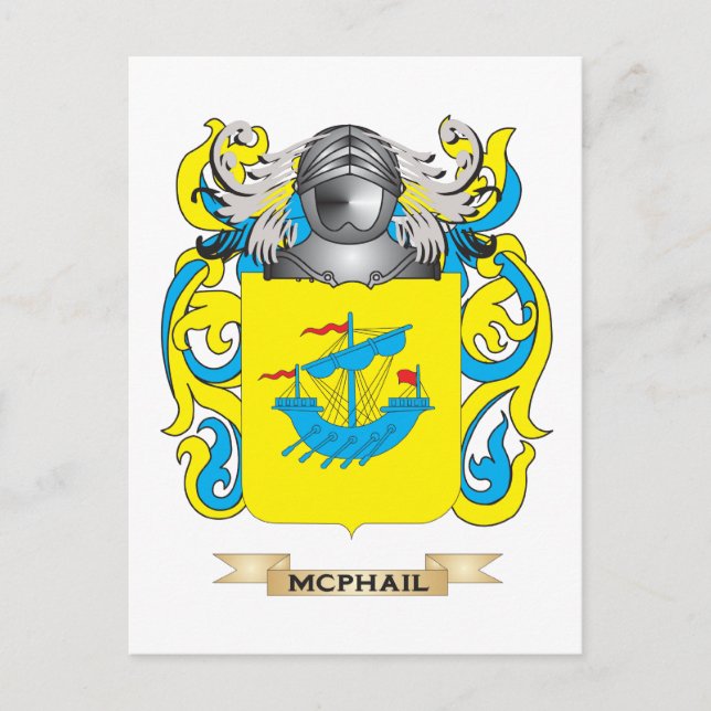 Carte Postale Armoiries de McPhail (crête de famille) (Devant)
