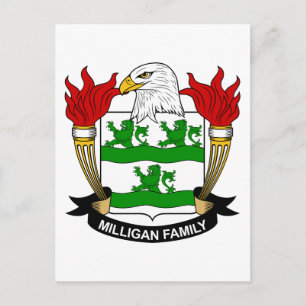 Carte Postale Armoiries de Milligan / Cimetière familial