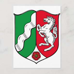 Carte Postale Armoiries de Rhénanie-du-Nord Westphalie (Allemagn