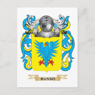 Carte Postale Armoiries de Russo (crête de famille)