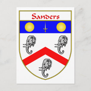 Carte Postale Armoiries de Sanders/crête de famille