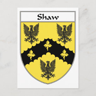 Carte Postale Armoiries de Shaw Coat/crête de famille