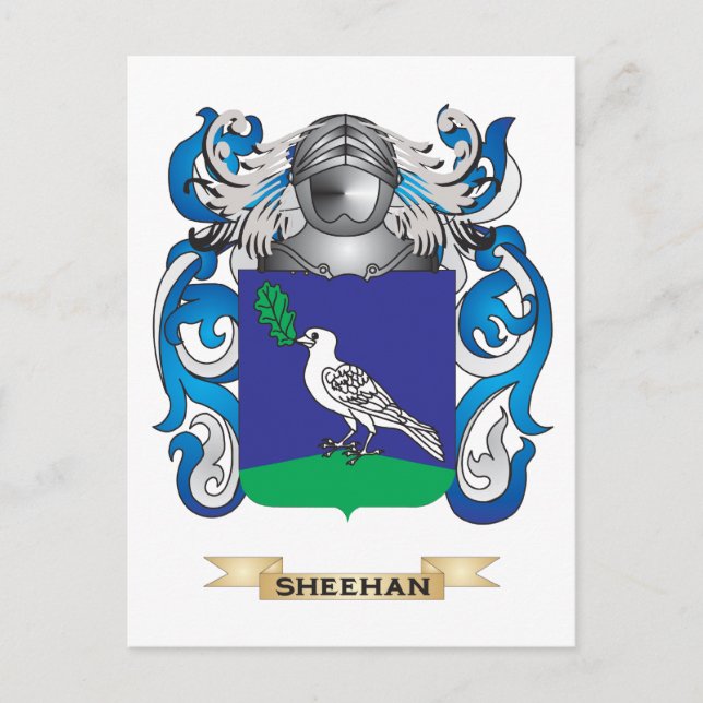 Carte Postale Armoiries de Sheehan (crête de famille) (Devant)