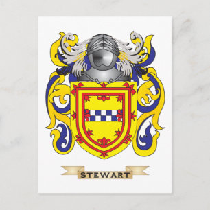 Carte Postale Armoiries de Stewart (crête de famille)