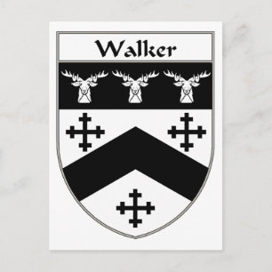 Carte Postale Armoiries de Walker/crête de famille