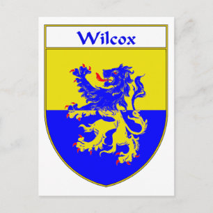 Carte Postale Armoiries de Wilcox/crête de famille