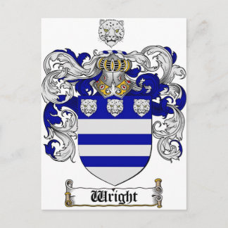 Carte Postale Armoiries de Wright / Armoiries de la famille Wrig