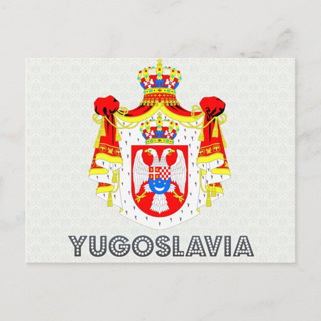 Carte Postale Armoiries de Yougoslavie (Devant)