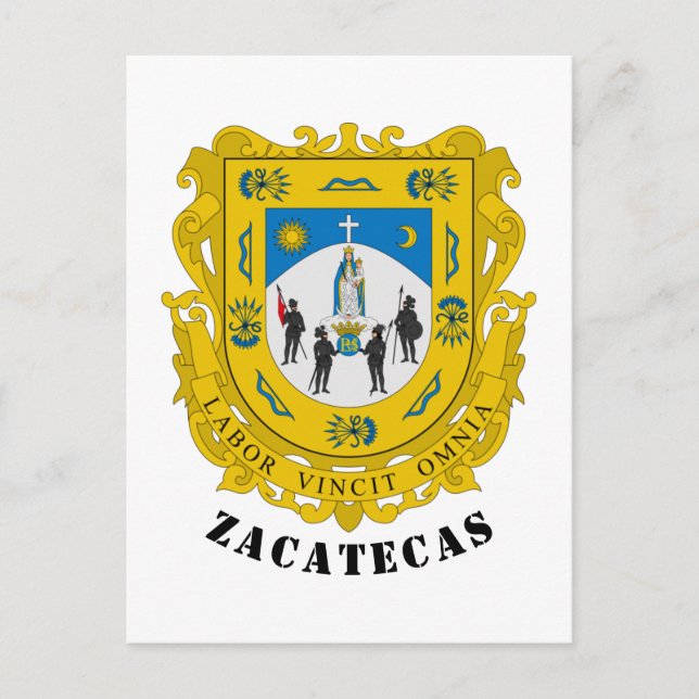 Carte Postale Armoiries de Zacatecas, Mexique (Devant)