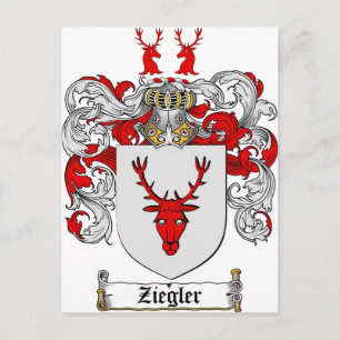 Carte Postale Armoiries de Ziegler / Armoiries de la famille Zie