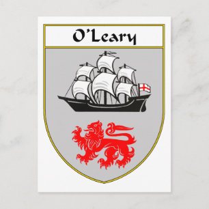 Carte Postale Armoiries d'O'Leary/crête de famille