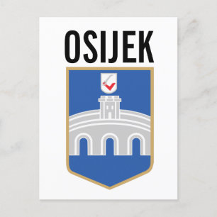 Carte Postale Armoiries d'Osijek, Croatie