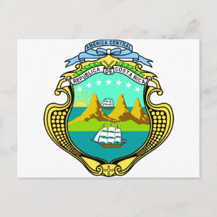 Carte Postale Armoiries du Costa Rica
