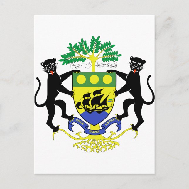 Carte Postale Armoiries du Gabon (Devant)