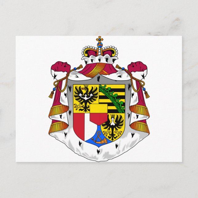 Carte Postale Armoiries Du Liechtenstein (Devant)
